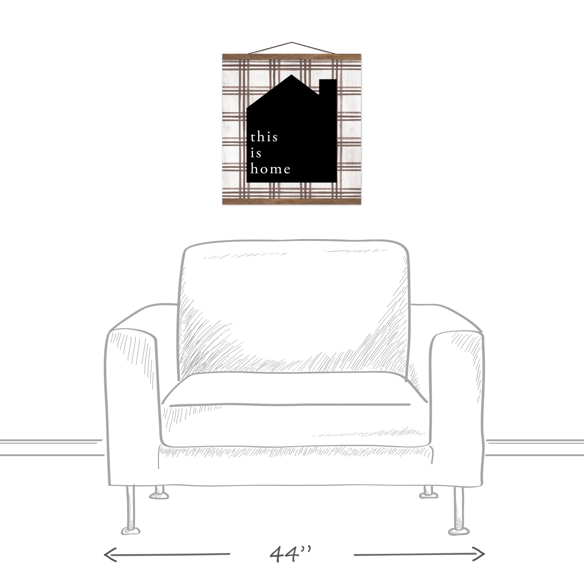 This is Home Teak Hanging Canvas